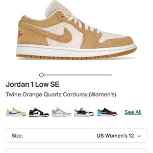 Jordan 1 Low SE Tan and Cream Sneakers